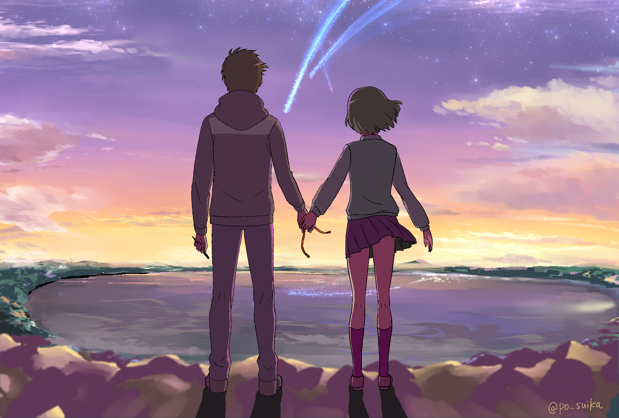 Anime holding hands wallpapers