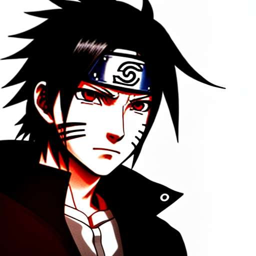 Sasuke uchiha midjourney graphic for naruto fans â