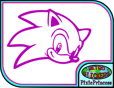 Sonic hedgehog sega l vinyl sticker fun laptop car bike truck wall window decal