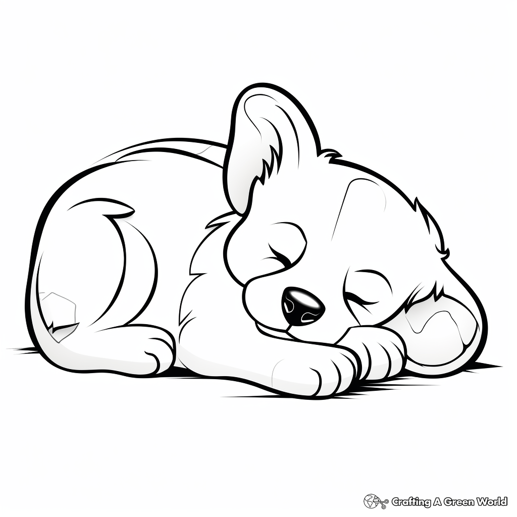 Kawaii puppy coloring pages