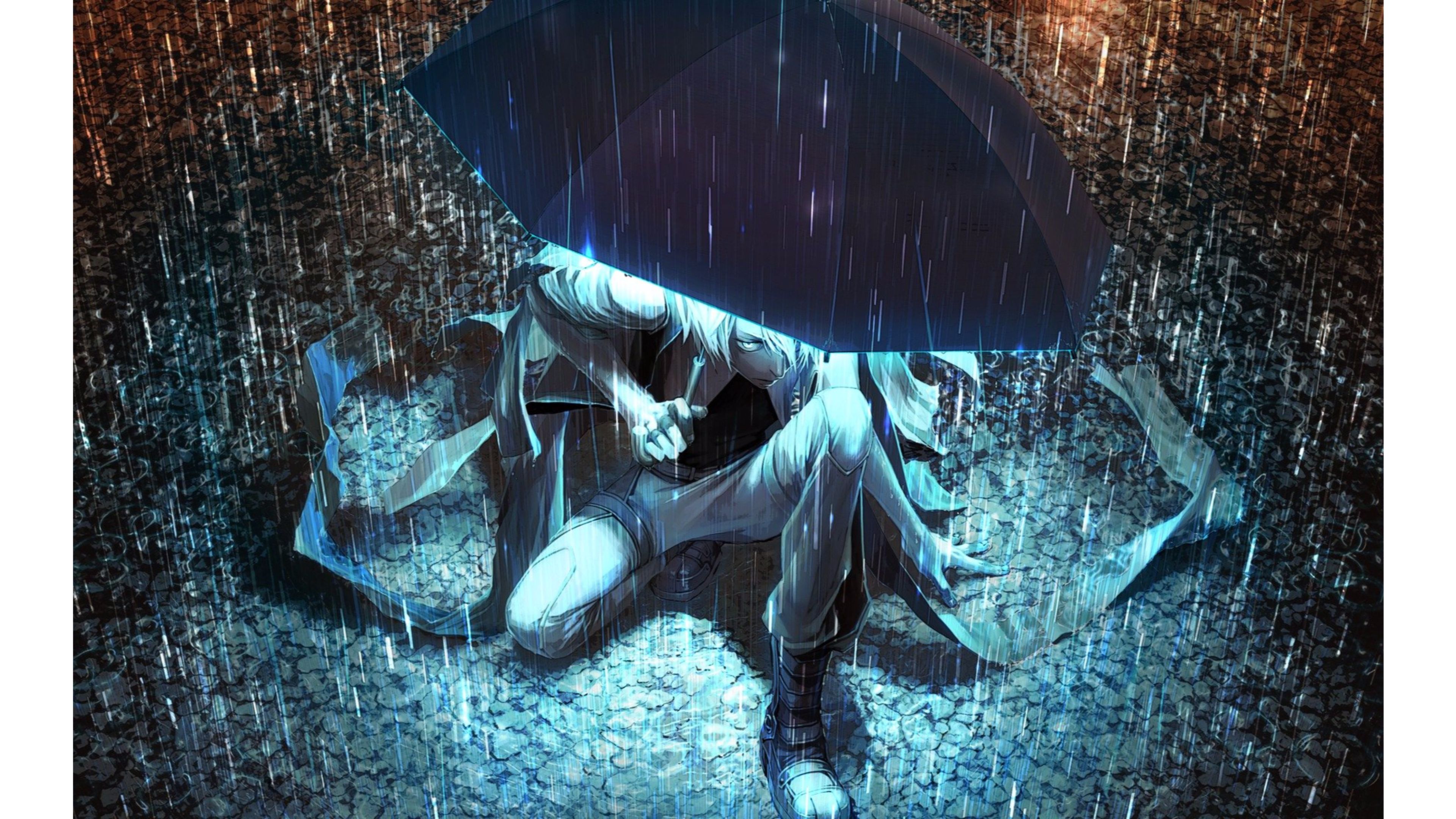 Under the rain anime s k wallpaper