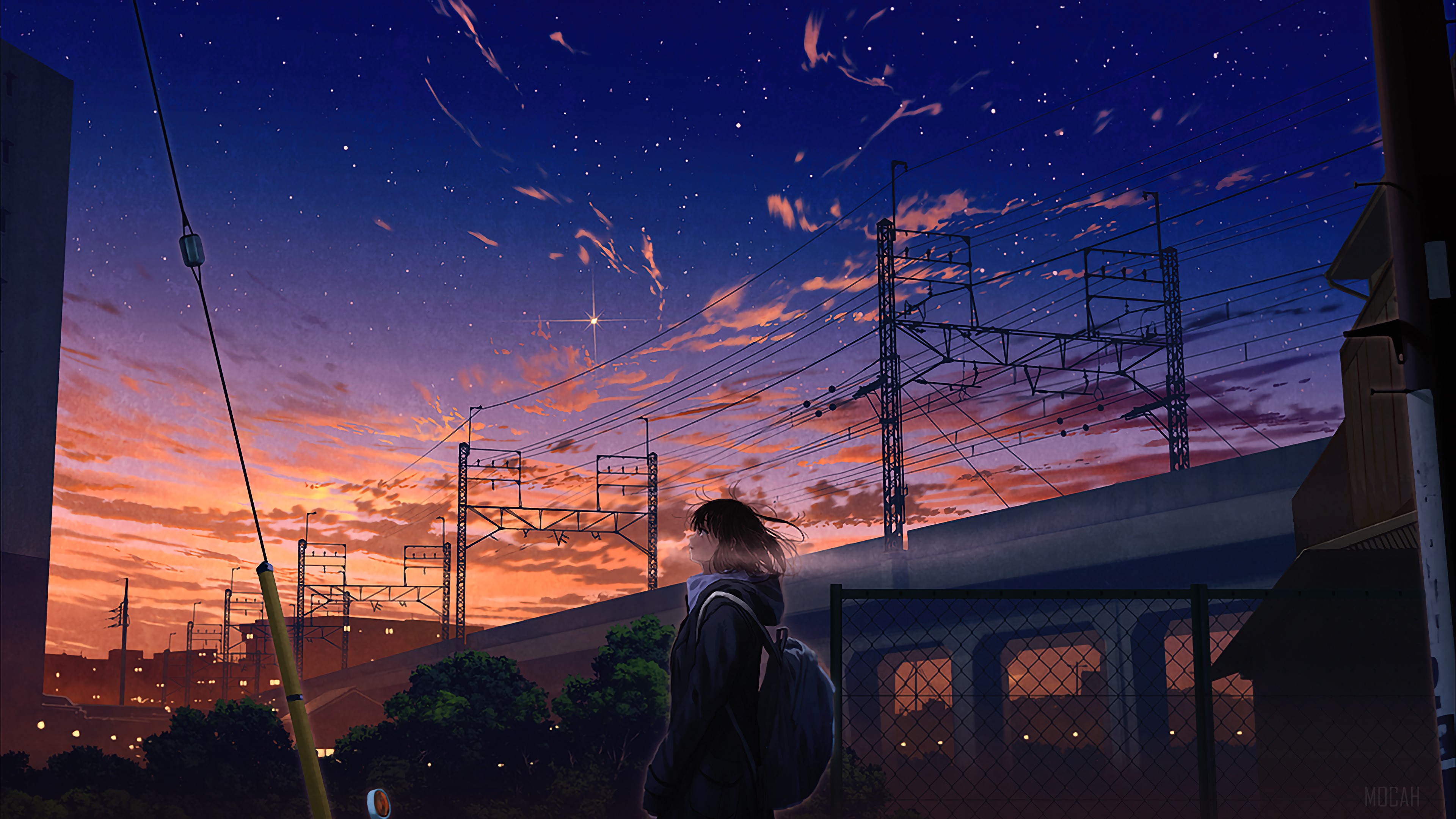 Download Free 100 + anime sunset city Wallpapers