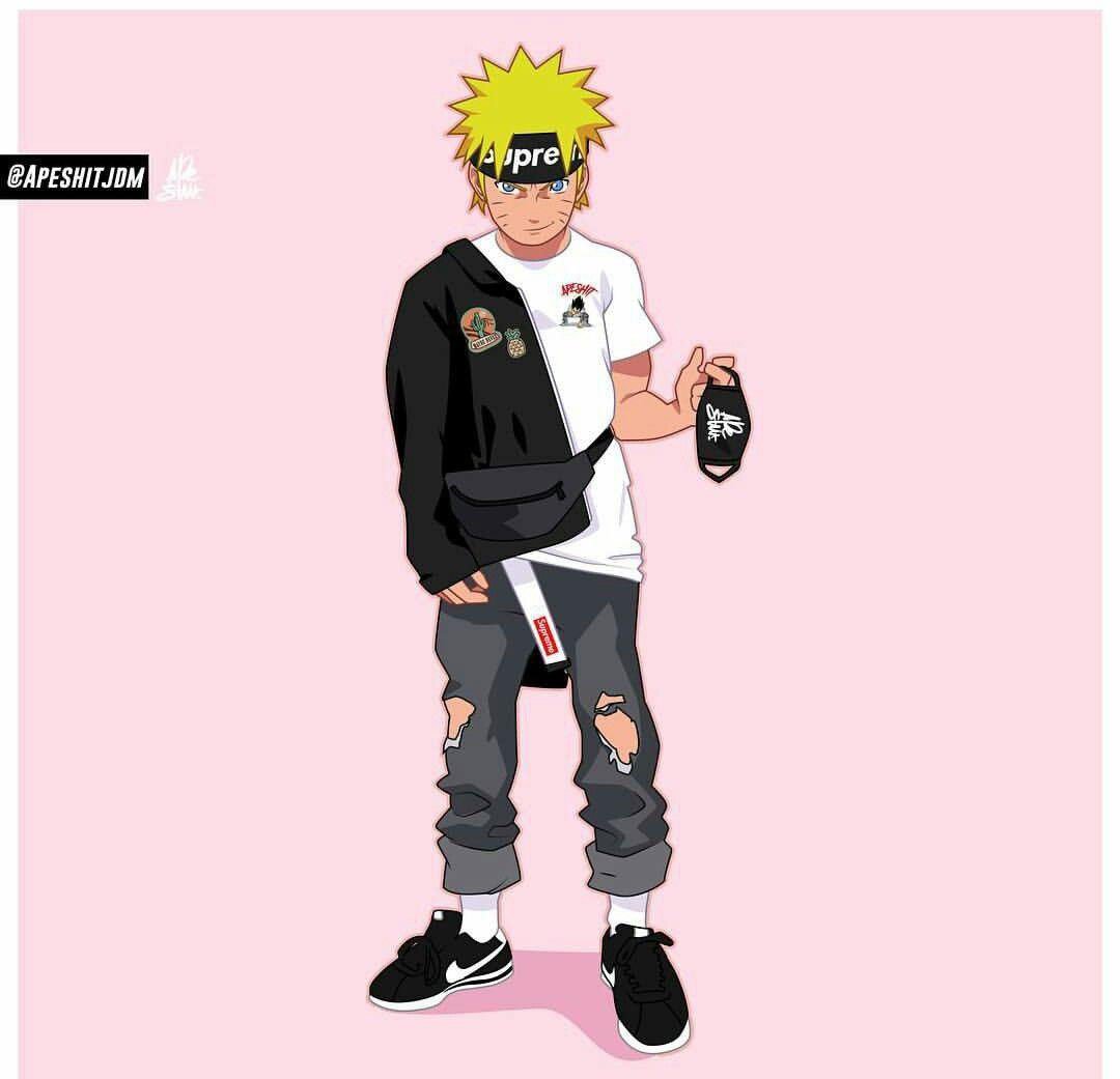 Drip naruto wallpaper dope supreme nike