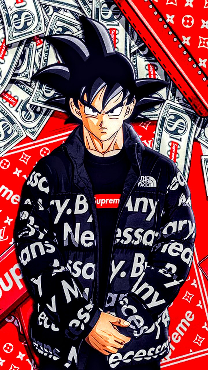 Supreme goku wallpaper goku drip know your meme