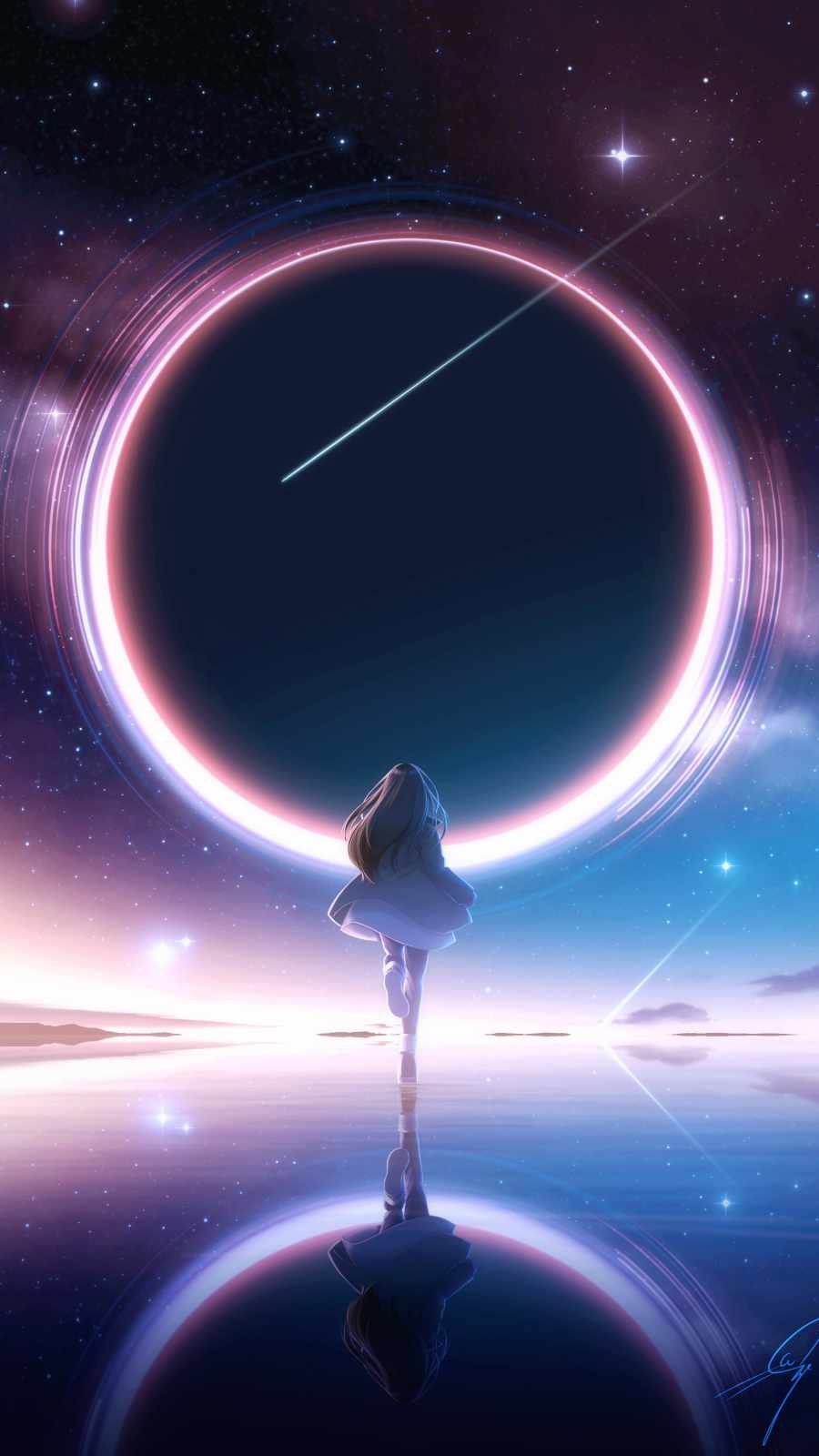 Anime world portal iphone wallpaper