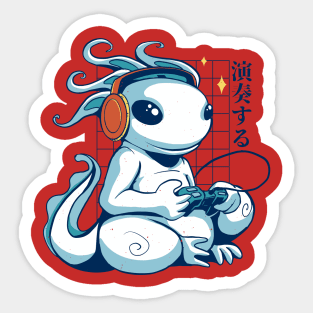 Gamer axolotl stickers for sale
