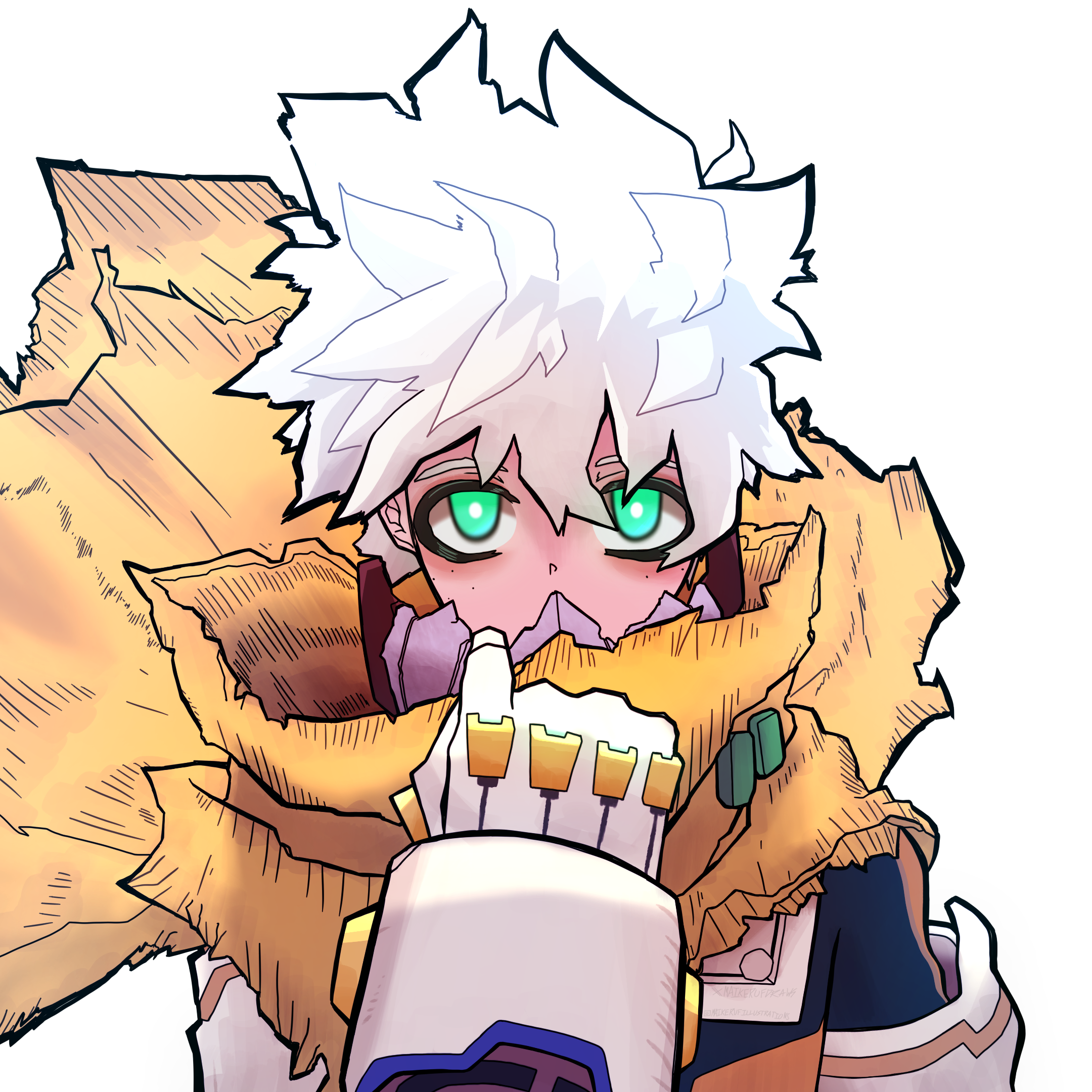 I colored this panel of afo from ch rbokunoheroacademia