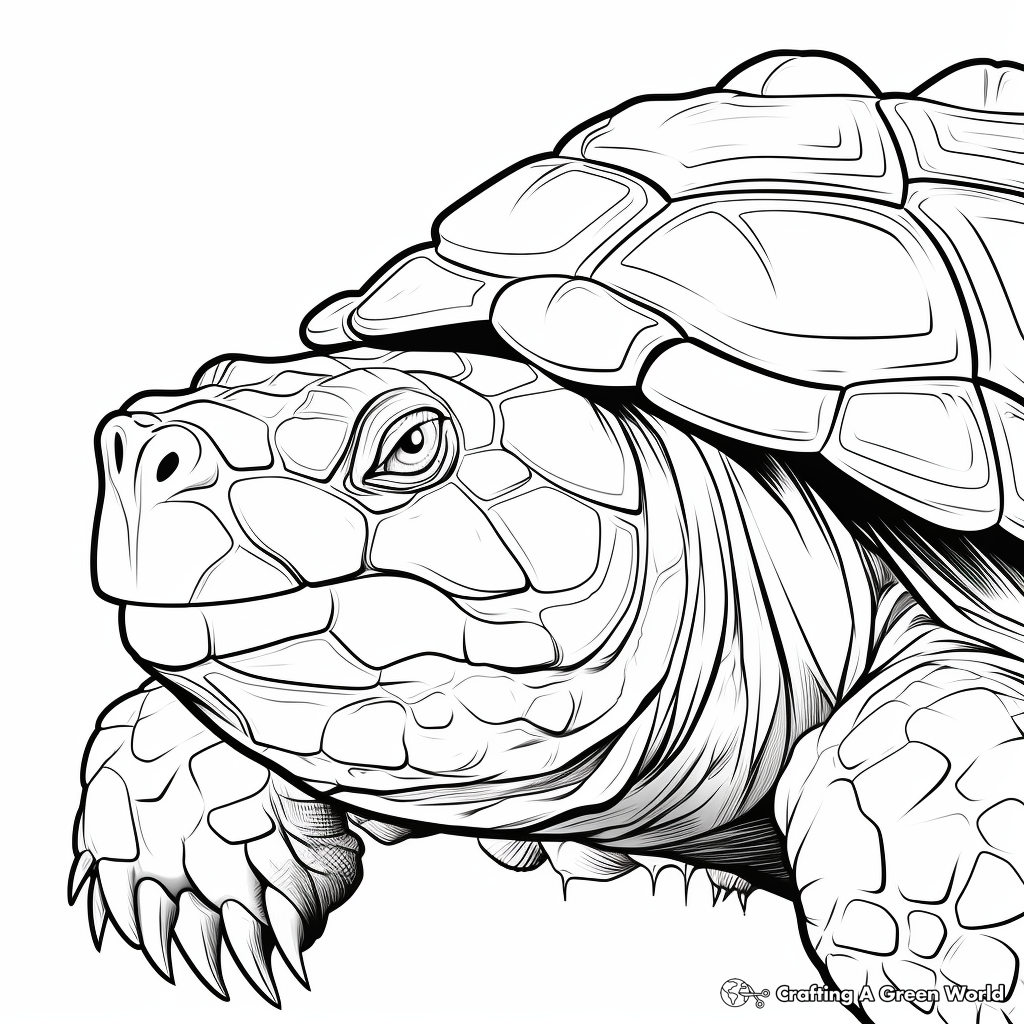 Alligator snapping turtle coloring pages