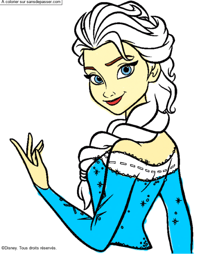 Coloriage elsa