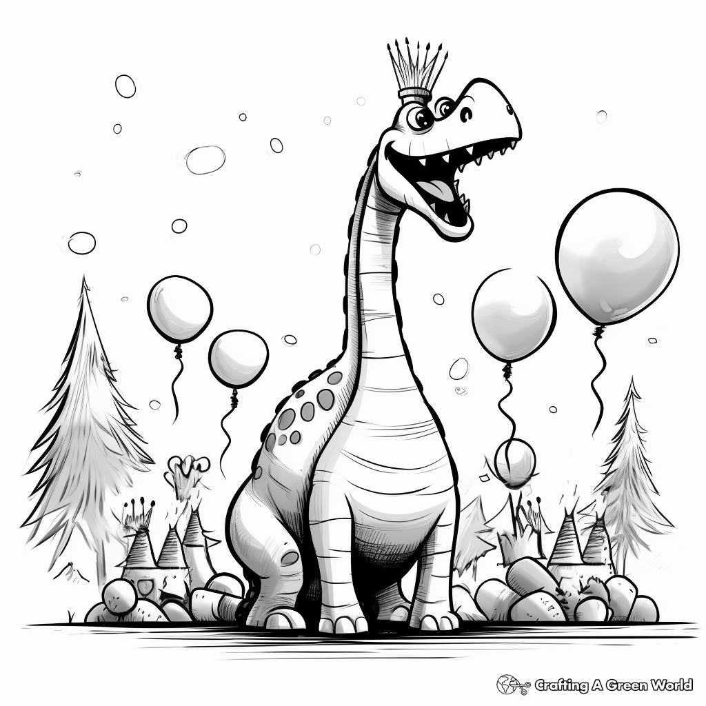 Dinosaur birthday coloring pages