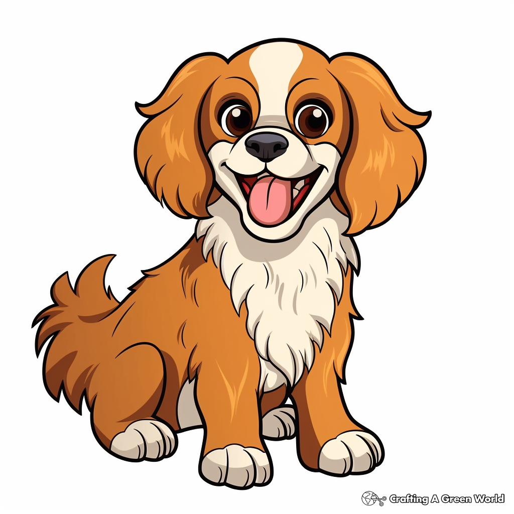 Cavalier king charles spaniel coloring pages