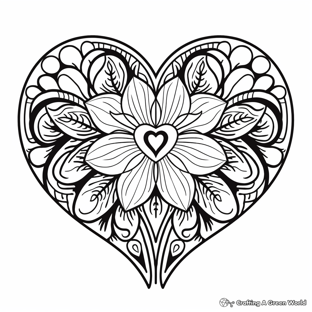 Girly mandala coloring pages