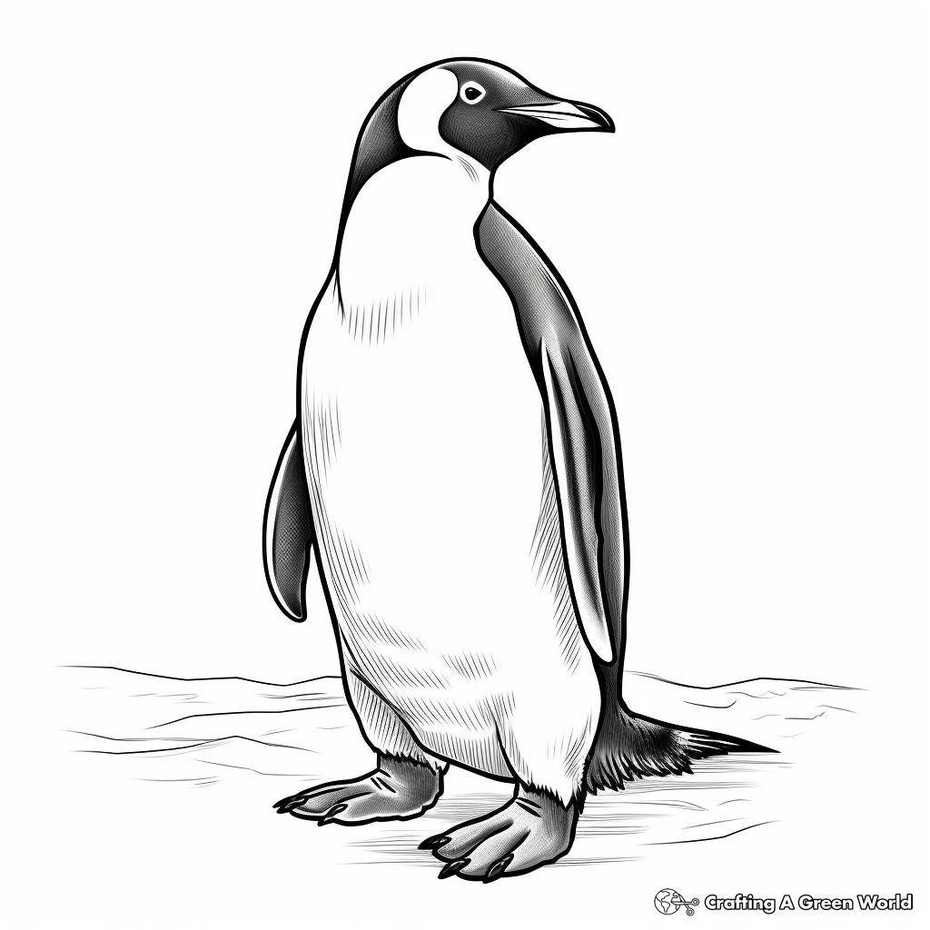 Emperor penguin coloring pages