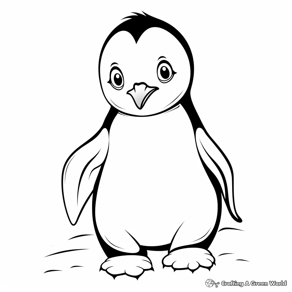 Emperor penguin coloring pages