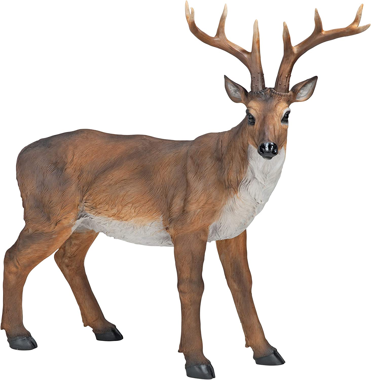 Jq big rack buck deer garden decoy animal statue inch full color