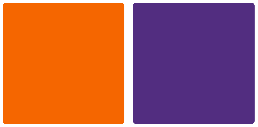 Clemson tigers color codes hex rgb and cmyk