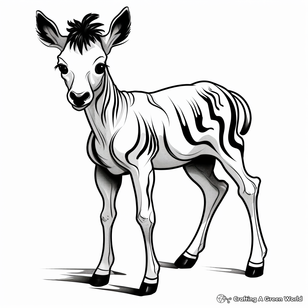 Okapi coloring pages