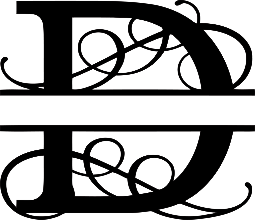 Swirl letter monogram â canaan metal crafts