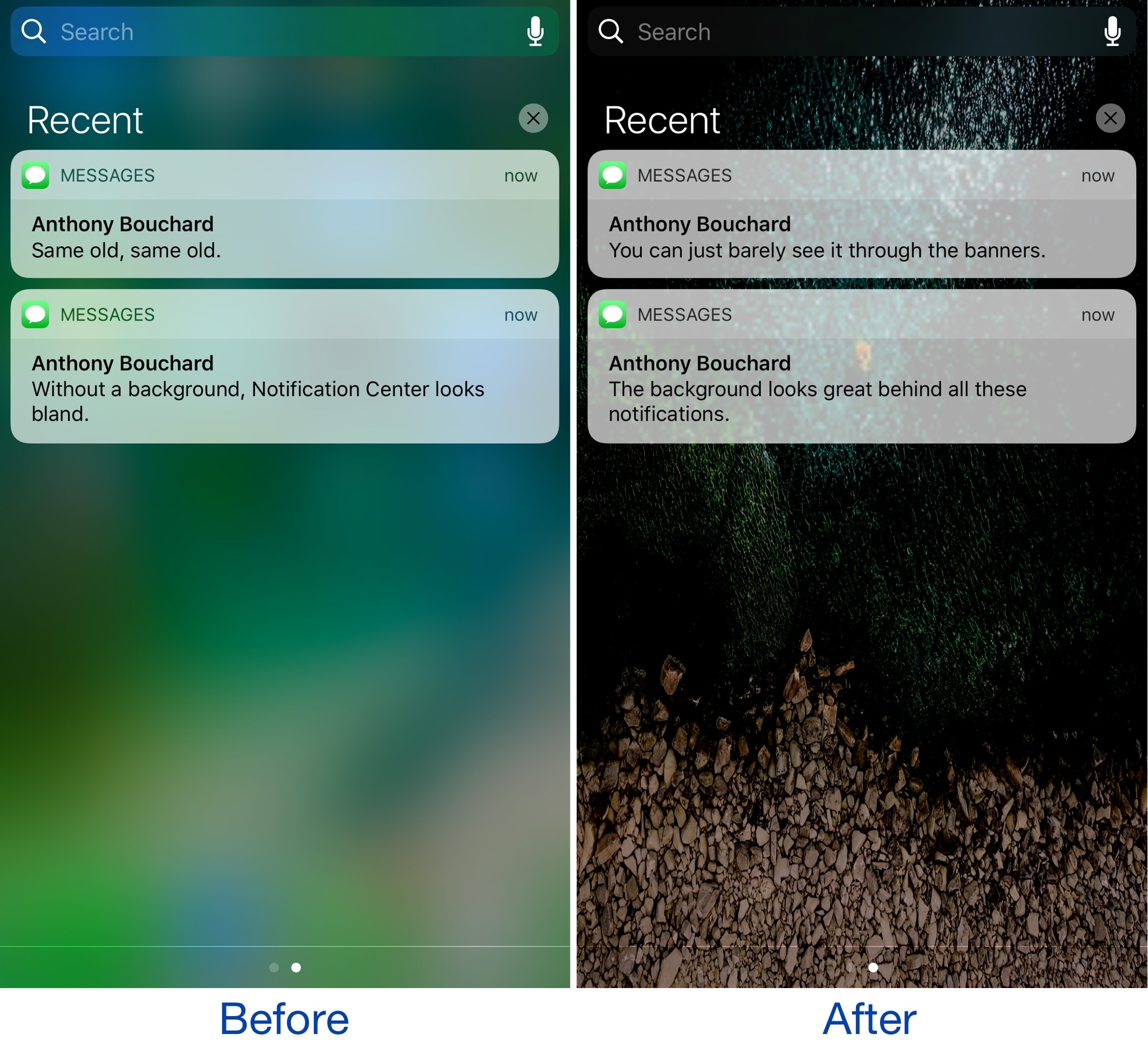 Ncwallcustomizer enables custom wallpapers in notification center