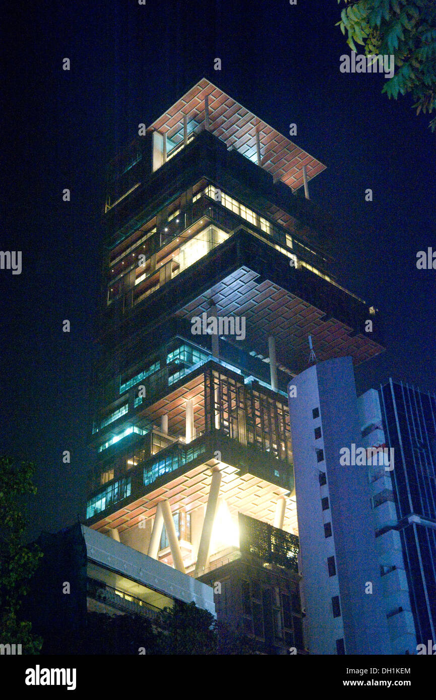 Background Image of Antilia (Ambani building), the worlds most expensive