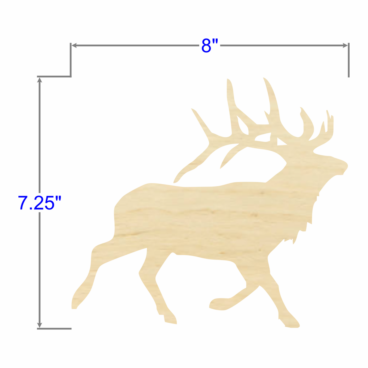 Unfinished wooden elk cutout animal cutouts and shapes