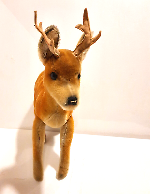 Vintage steiff mohair deer mint condition with ear tag in tact