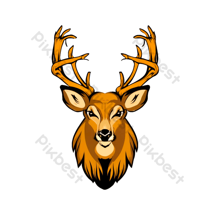 Modern deer logo design concept mascot png png images psd free download