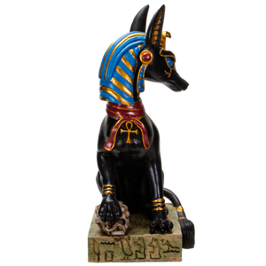 Pacific giftware ancient egyptian god anubis sitting pose resin figuri â botega exclusive