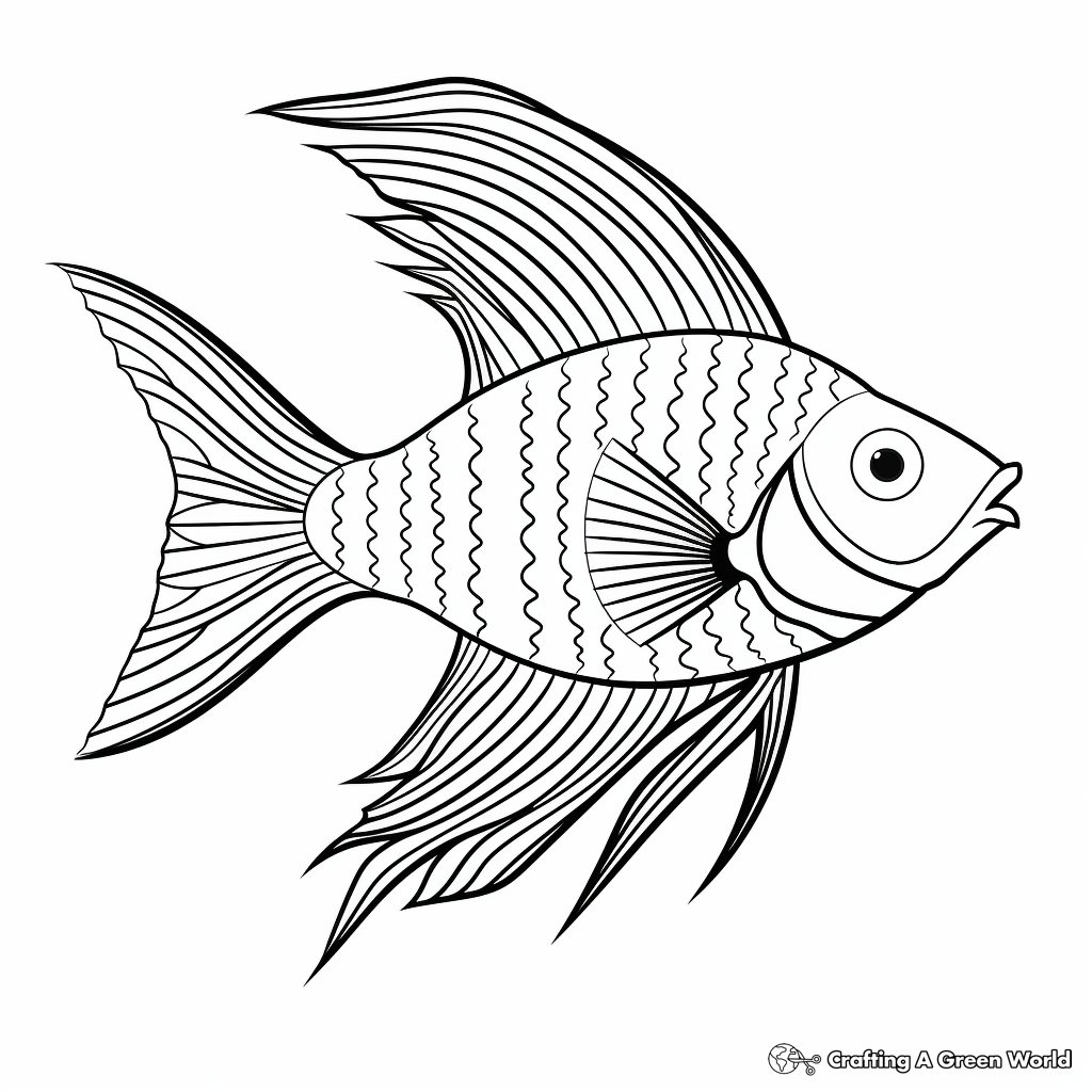 Tropical fish coloring pages