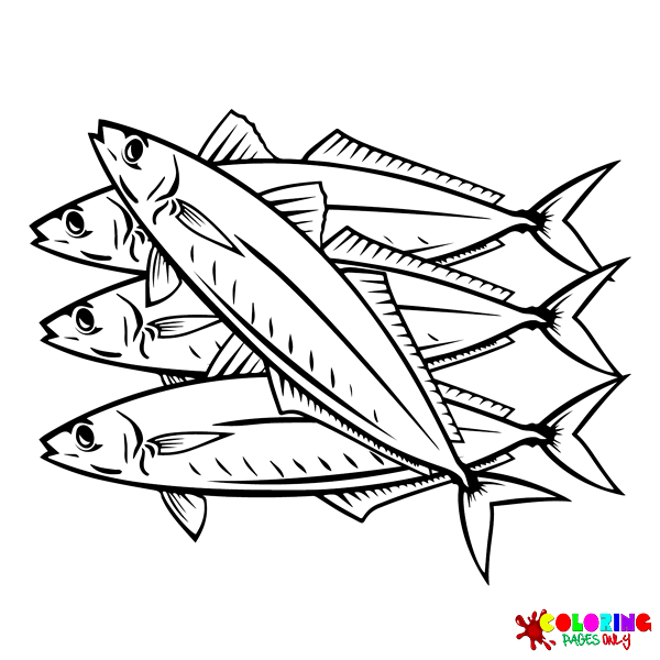 Mackerel coloring pages