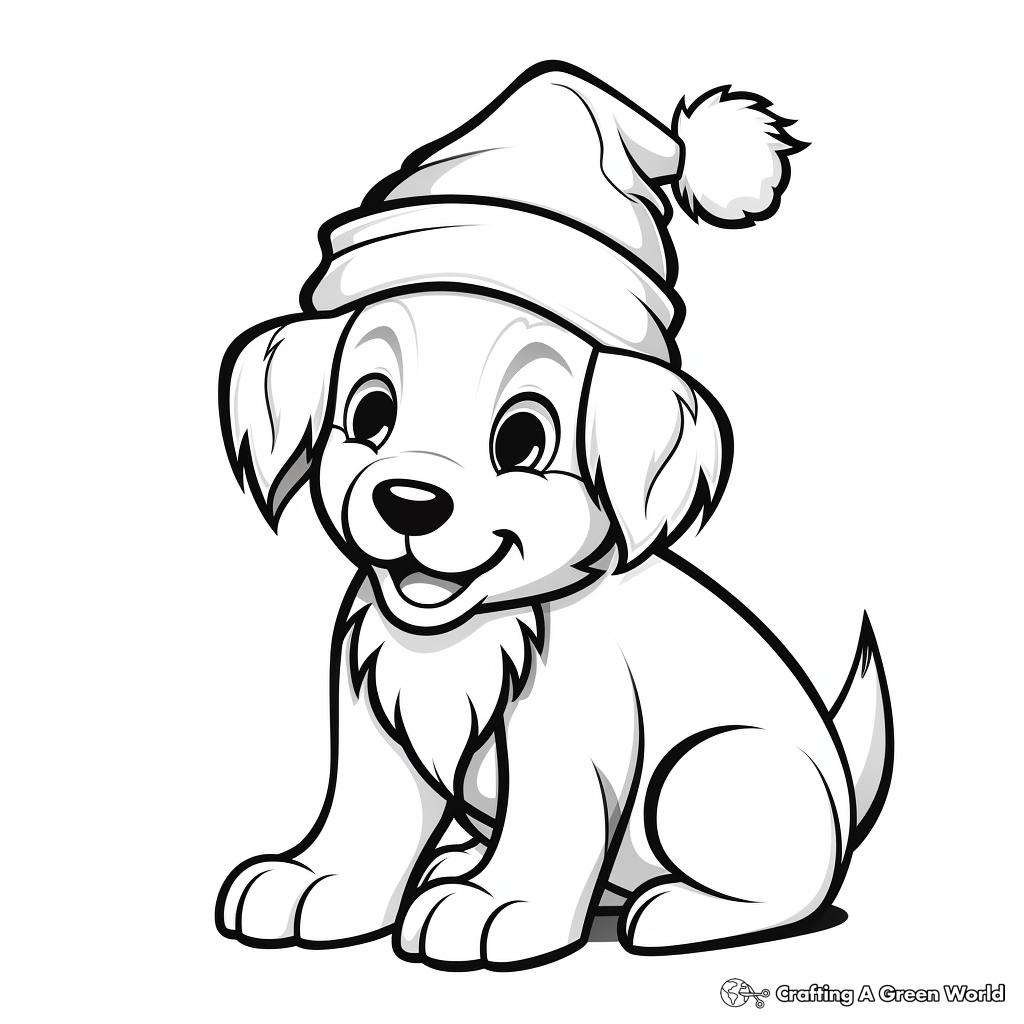 Santa hat coloring pages