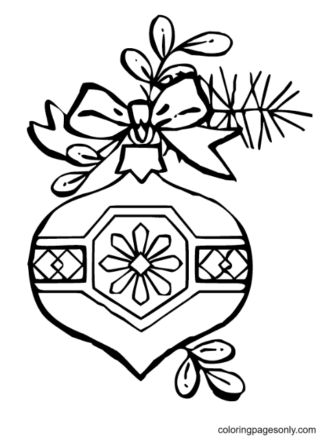 Christmas ornaments coloring pages printable for free download