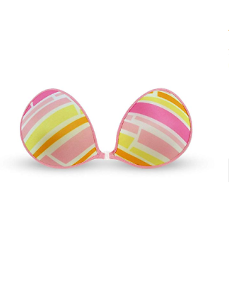 New nubra women aphrodite printed fabric silicone gel adhesive bra cups