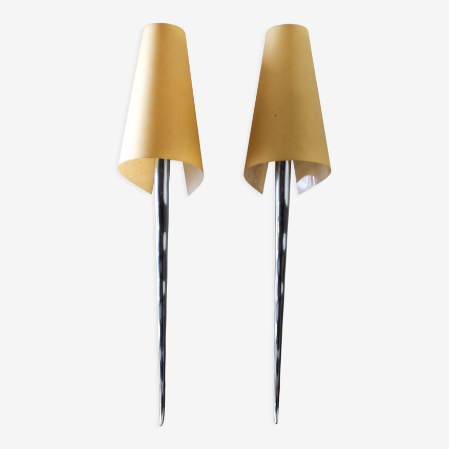 Pair of sconces by pete sans for taller uno