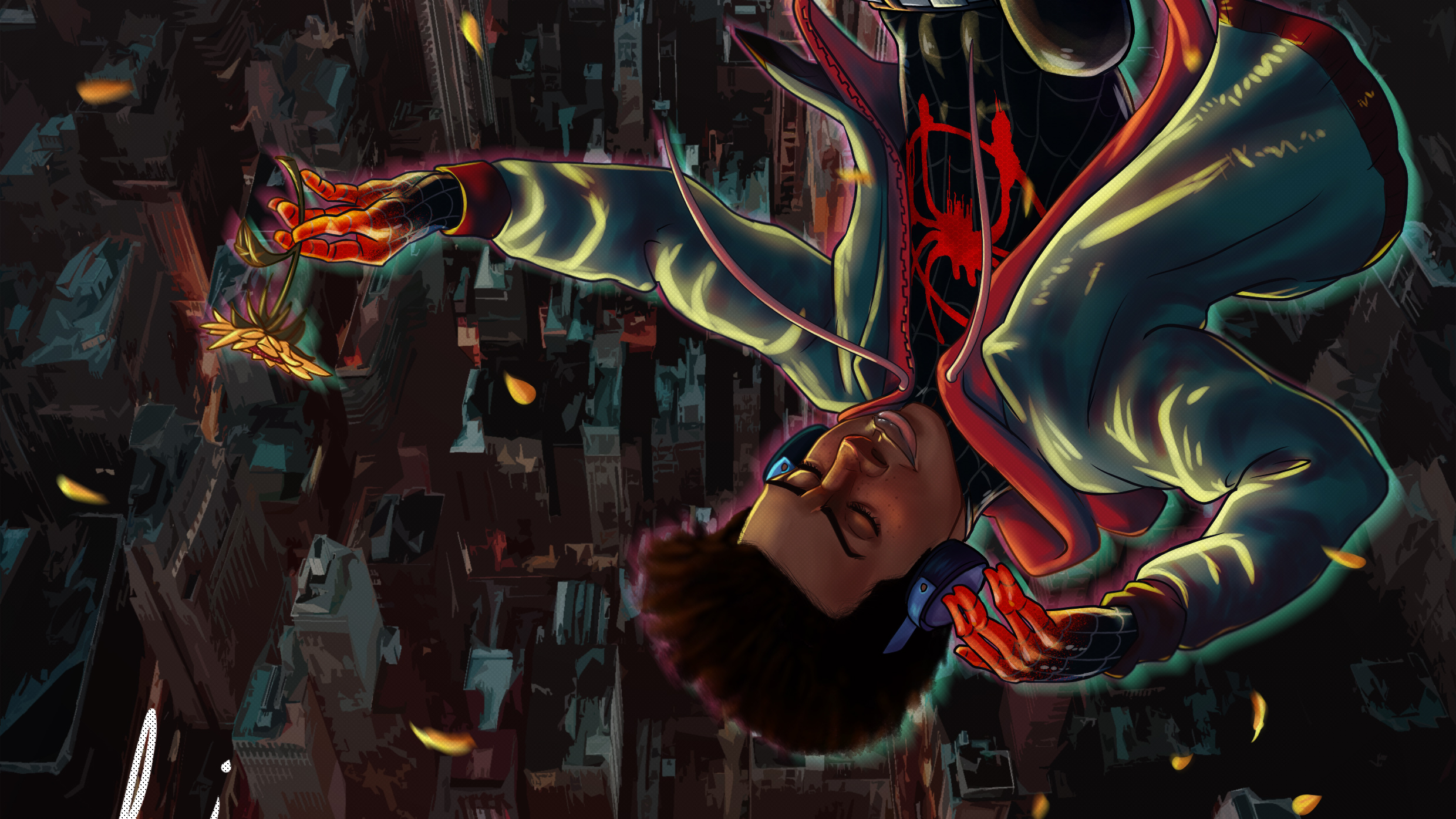 X miles morales listening sunflower song x resolution hd k wallpapers images backgrounds photos and pictures