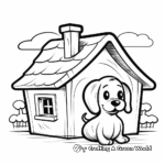 Dog house coloring pages