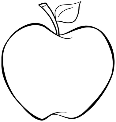 Badrumsmatta skiss cartoon apple raster illustration