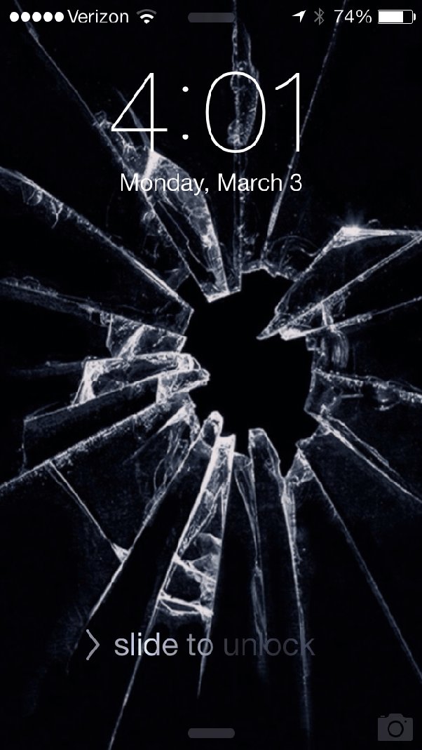 How to obtain a cracked screen wallpaper for an iphone