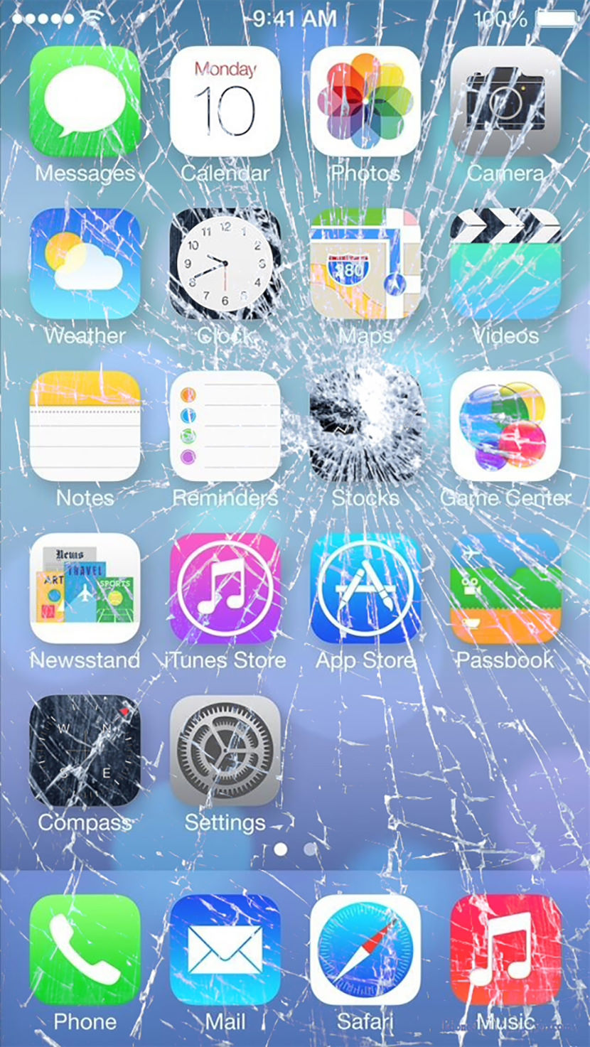 Broken screen wallpapers prank for apple iphone