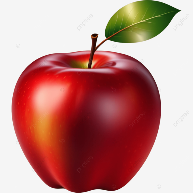 Realistic red apple illustration element apple png transparent image and clipart for free download