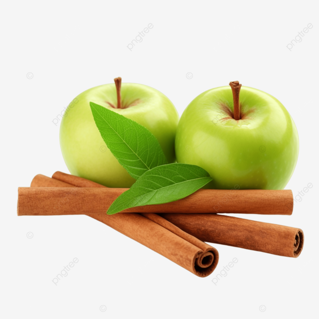 Ripe green apple with cinnamon sticks isolated ripe green apple with cinnamon sticks isolated png transparent image and clipart for free download