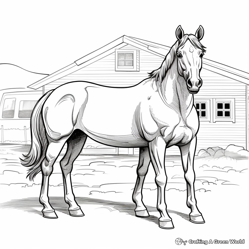 Horse farm coloring pages