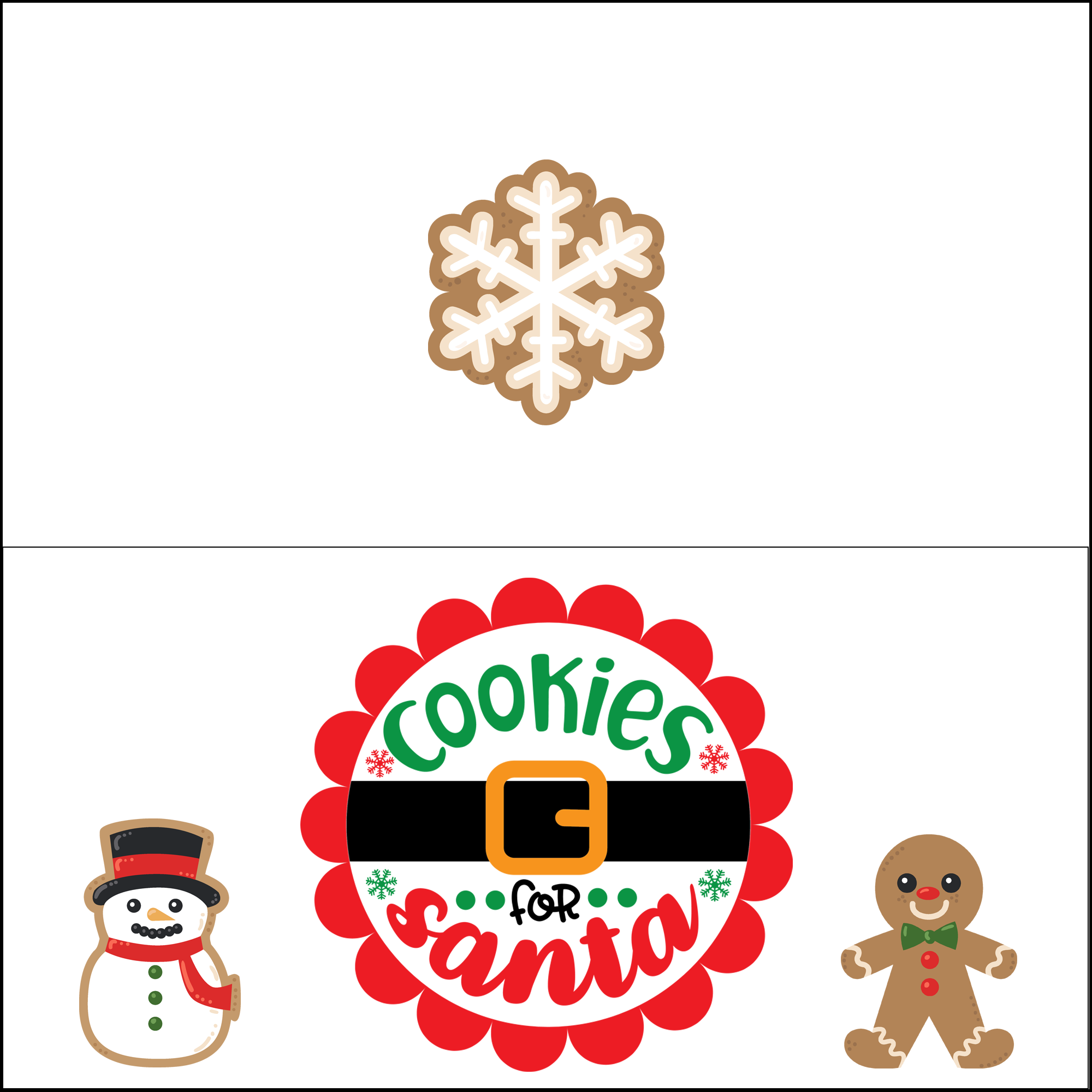Cookies for santa signs