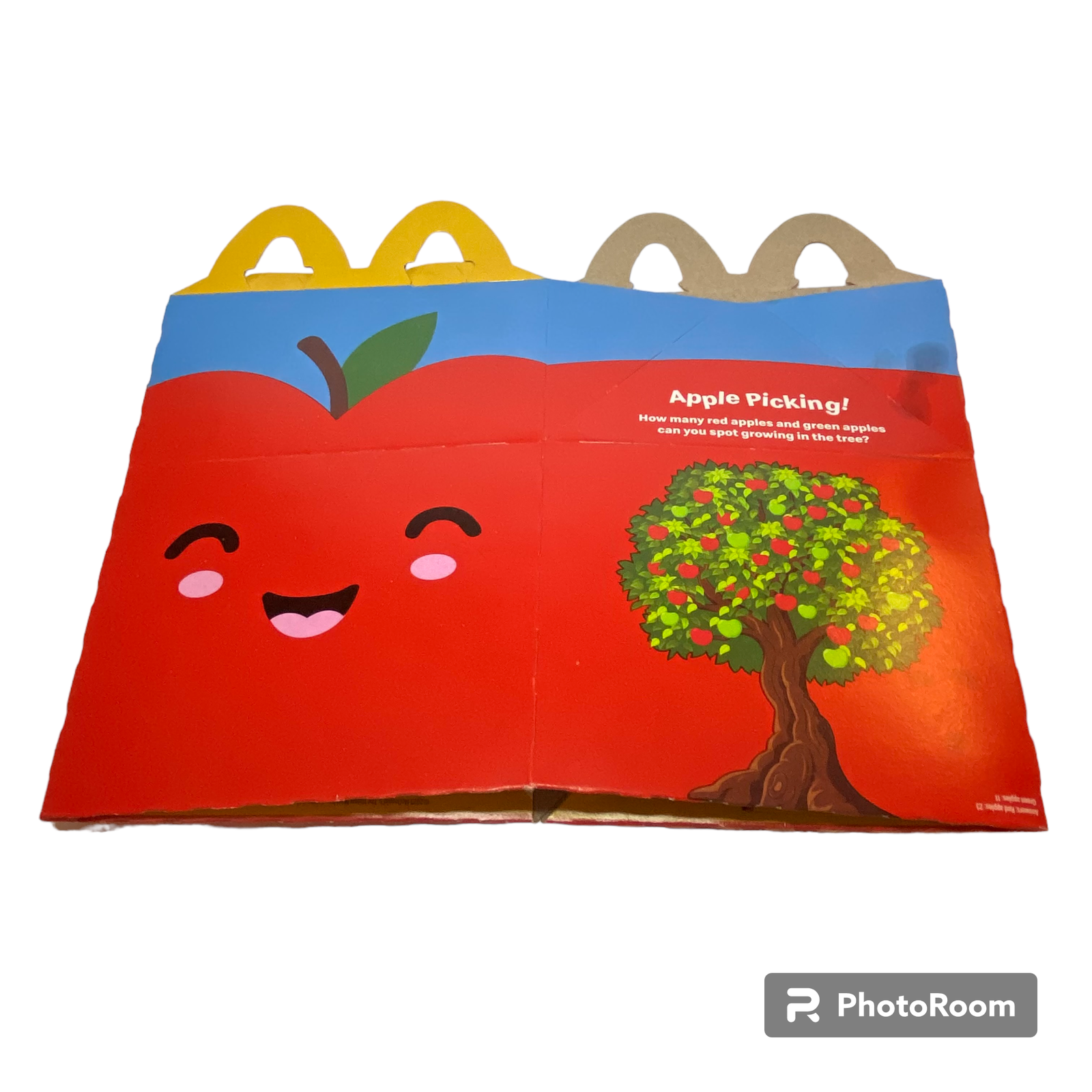 Red apple slices mcdonalds happy meal box ephemera hobby advertising