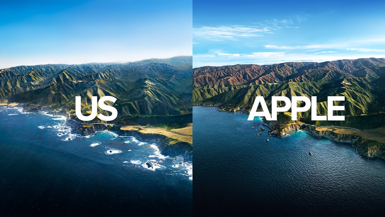 We recreated apples macos big sur wallpaper with a helicopter