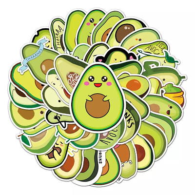 Pack of very cute and adorable avocado stickers