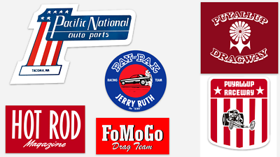 Puyallup raceway stickers decals dragway drag racing jerry ruth pacific national