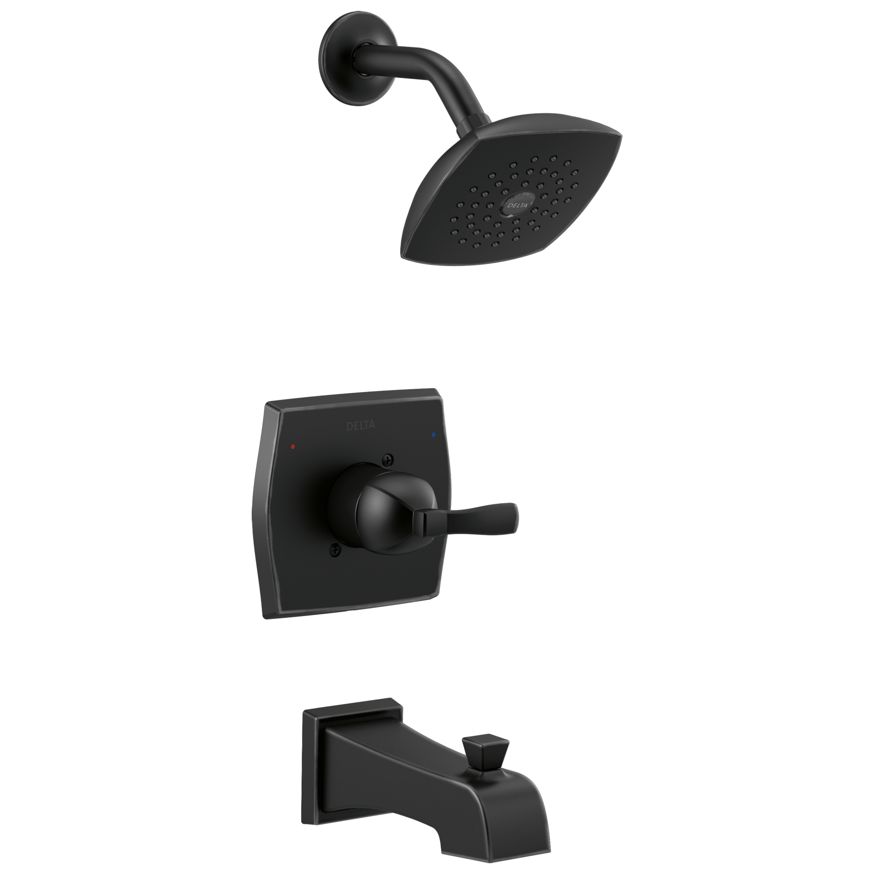 Monitor series tub shower in matte black c