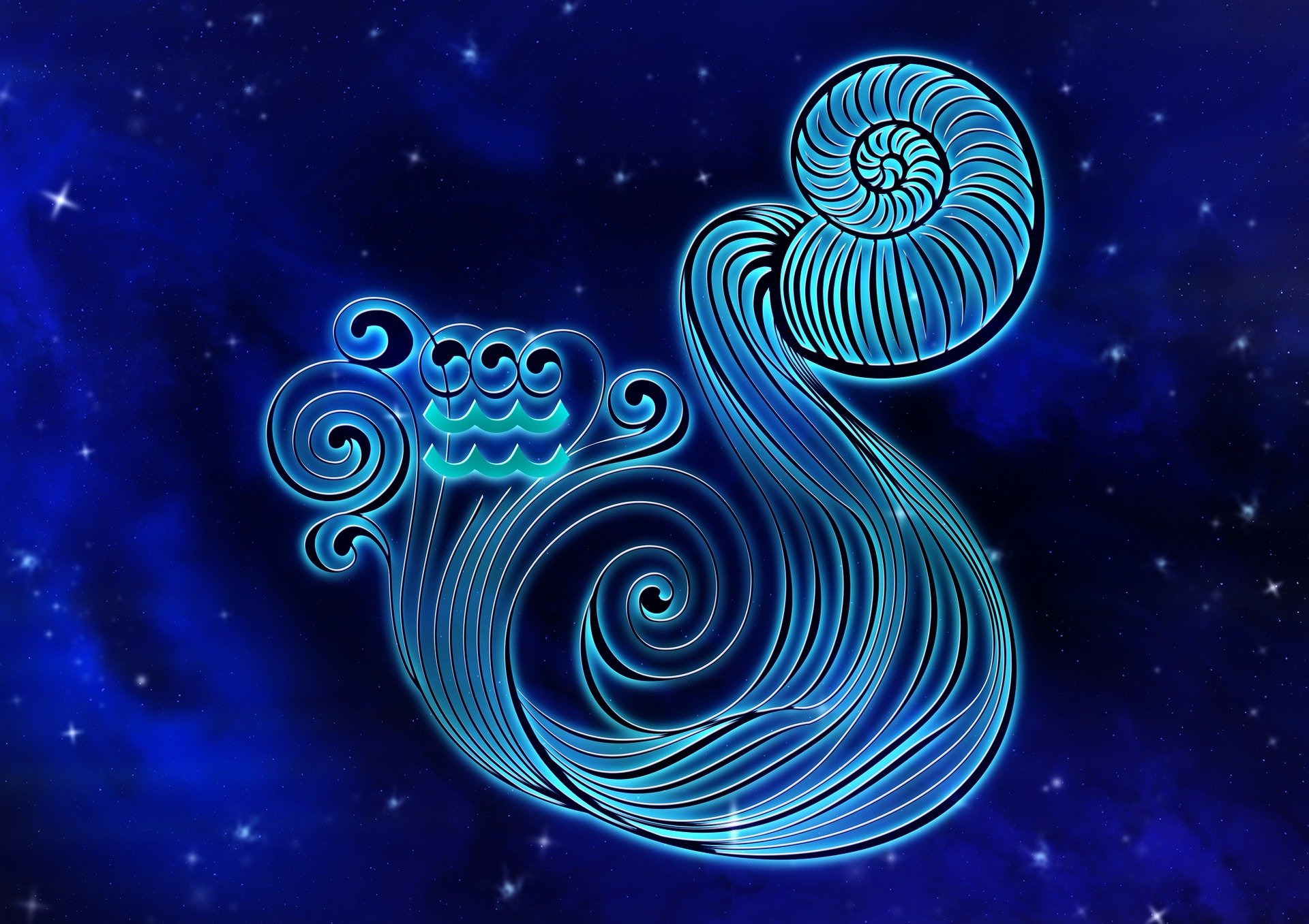 Blue aquarius water star sign by darkworkx