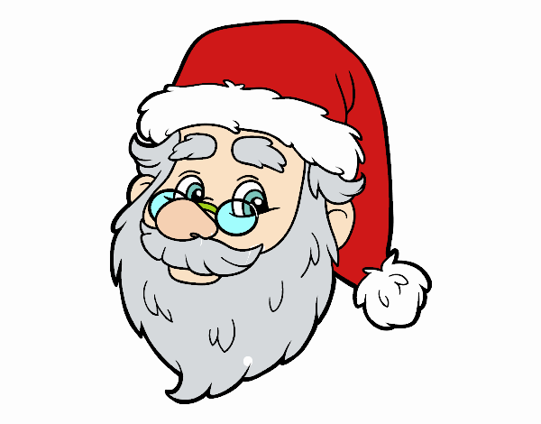 Dibujo de cara de santa claus pintado por en el dãa